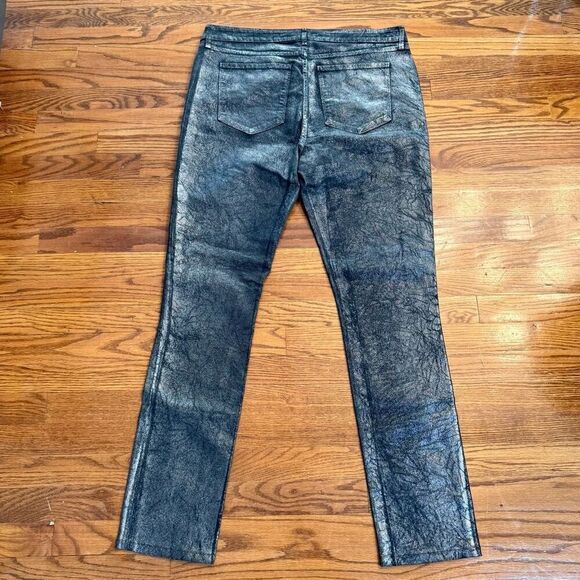 Monfrere Grant Skinny Grayson ATO Silver Metallic finish Pants. Size 38 - Picture 4 of 9